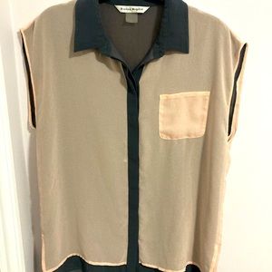 Blush and Charcoal Blouse